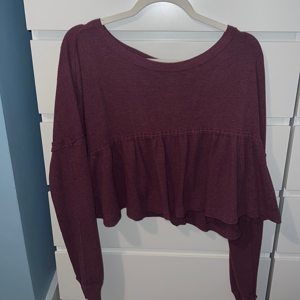 Free People Waffle Top